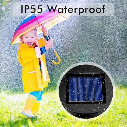 4 Pieces Replacement Solar Light Tops Outdoor Hanging Lantern Solar Light Parts Round Waterproof Decorative for Outdoor Hanging Lanterns, Warm(3.15 Inch in Diameter)