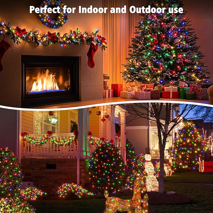 4-Pack Christmas String Lights, 4ft 50 LED Waterproof Twinkle Lights
