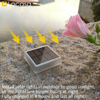 4-Pack Blue Solar Yard Lights, Outdoor LED
