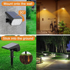 Solar Motion Sensor Landscape Spotlights 6-Pack, LED
