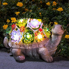 Solar Turtle Statue Light 11.5", Yard Decor