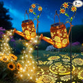 Sunflower Solar Lantern Set 2-Pack, Elegant Backyard Lighting