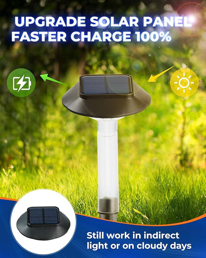 ALEPOD Color Changing Solar Pathway Lights - 8 Pack IP68 Waterproof with 7 RGB Modes for Halloween & Christmas Yard, Garden, Walkway, Pathway, Backyard, Lawn Decoration