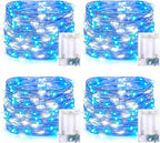 4-Pack Christmas String Lights, 1ft 50 LED Waterproof Twinkle Lights