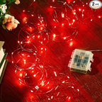2-Pack Christmas String Lights, 4ft Waterproof Twinkle Lights