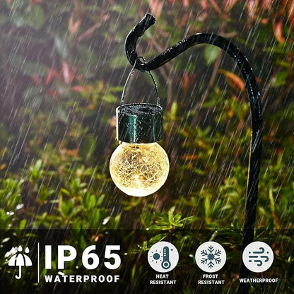 SOLPEX 12 Pack Hanging Solar Lights Outdoor,Solar Outdoor Lights Decorative, Solar Powered Waterproof Light, Hanging Globe Light for Garden, Yard, Patio, Lawn, Flower Bed(Warm White)