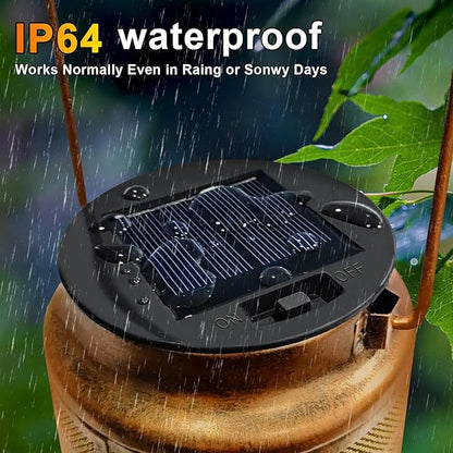 4 Pack Solar Lights Replacement Top (Top Size 3.3inch, Bottom Size 2.91 inch) Solar Lantern Light Lids, Waterproof Replacement Parts for Outdoor Lanterns (Warm White)