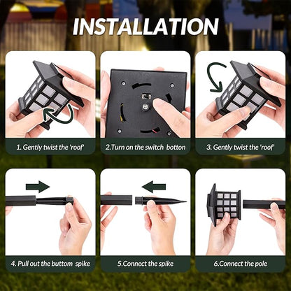 SOLPEX 16 Pack Solar Outdoor Lights, Path Lights, Walkway Lights Outdoor, Solar Garden Lights, Pathway Lights Waterproof for Garden, Yard, Landscape (Warm White)