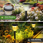 8-Pack Solar Path Lights, Outdoor Yard LED