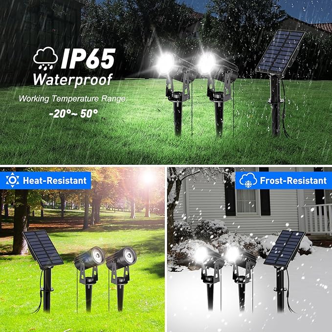 Solar Garden Spotlights, Waterproof