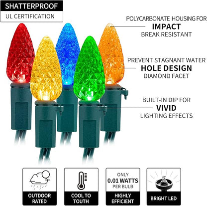 Christmas Fairy Lights 2-Pack, 20ft 6 LED Battery Twinkle Lights