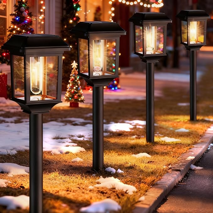8-Pack Solar Pathway Lights, Waterproof LED Yard Lights