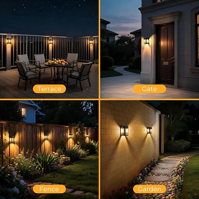 6-Pack Solar Gutter Lights, Outdoor LED