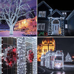 2-Pack 180ft Christmas LED String Lights, Waterproof Timer Lights