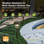 6-Pack IP65 Solar Landscape Lights for Walkway