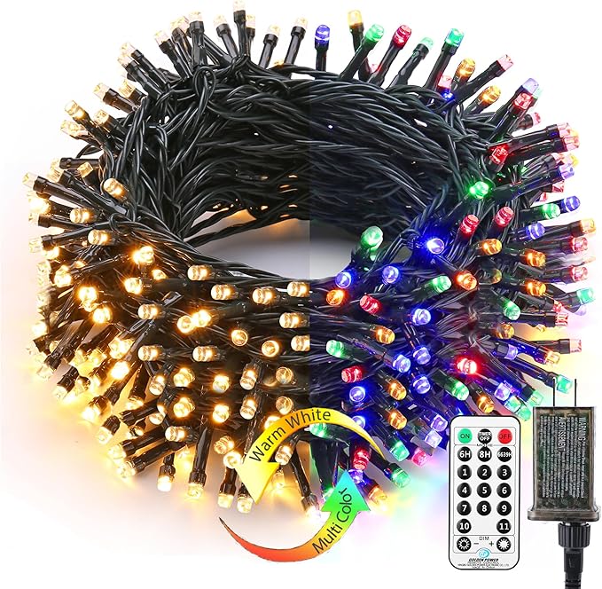 4ft Christmas LED String Lights, Waterproof Timer Lights