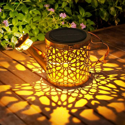 1 Pack Solar Watering Can Lantern, Hanging Light Outdoor Waterproof, Hanging Lantern Decorative, Garden Decoration Gift for Women Mom