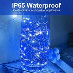12-Pack 20 LED Christmas Twinkle Lights, 7ft Waterproof for Yard