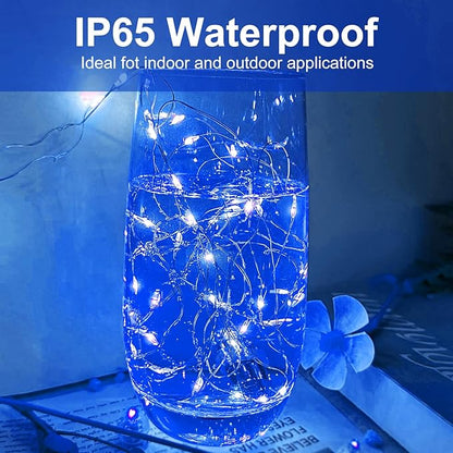 12-Pack 20 LED Christmas Twinkle Lights, 7ft Waterproof for Yard