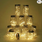 12-Pack 30 LED Christmas Twinkle Lights, Waterproof for Yard