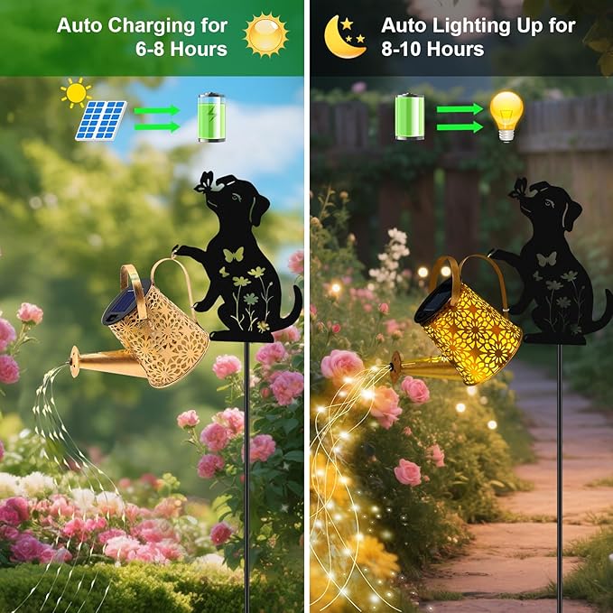 Solar Dog Statue Light, Yard Decor