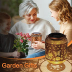 2-Pack Butterfly Solar Backyard Lanterns, Rustic Waterproof LED