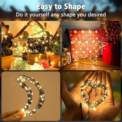 4-Pack Christmas String Lights, 4ft 50 LED Waterproof Twinkle Lights