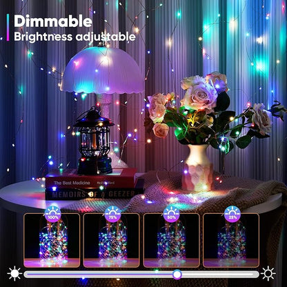 4-Pack Christmas String Lights, 8ft Waterproof Twinkle Lights