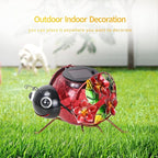 Ladybug Solar Porch Lanterns, Metal Waterproof LED
