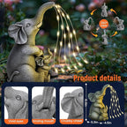 Solar Elephant Garden Statue Light, Outdoor Decor