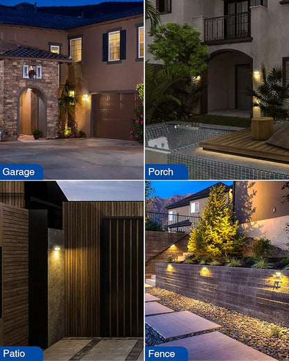 Peasur Solar Outdoor Lights [10 Pack/140LED], 3000K Warm Light Motion Sensor Outdoor Powered Security Lights 3 Working Modes Waterproof for Outside Garden Yard