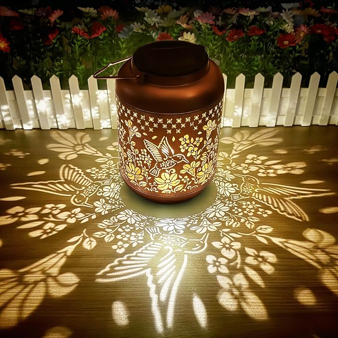 Hummingbird Solar Porch Lanterns, Charming Waterproof LED