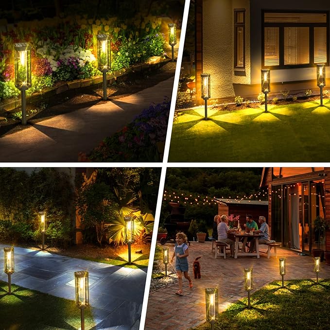 Solar Pathway Lights 4-Pack, Driveway LED