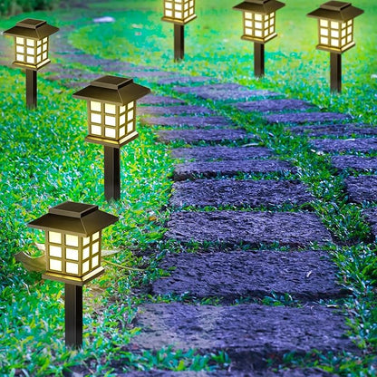 Hortsun 20 Pack Solar Pathway Lights, Outdoor Garden Solar Waterproof LED Landscape Lights for Yard Patio Lawn Pathway Decoration(Warm White)