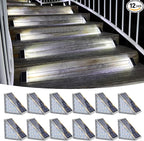 Solar Step Lights 12-Pack, Waterproof Yard
