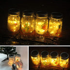 8-Pack 30 LED Mason Jar Fairy Lights, Solar Wedding