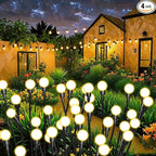 4-Pack Solar Landscape Lights for Driveway