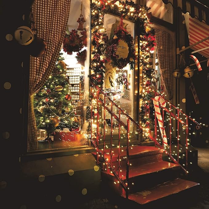 Christmas Backyard String Lights, 18ft 50 LED Waterproof