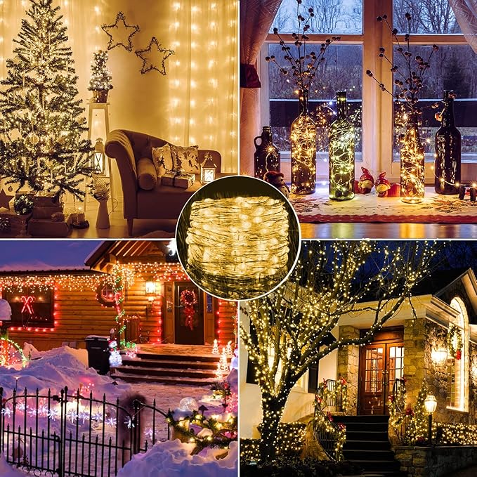 Christmas String Lights, 40ft 120 LED 8-Mode