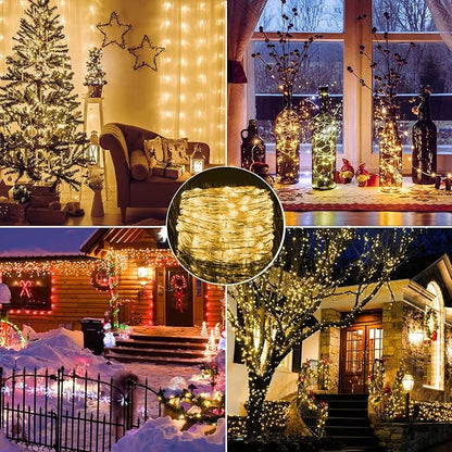 OMIKA LED String Lights Indoor Fairy Light Multi Color Changing, Waterproof Firefly Lights with Remote for Indoor, Bedroom, Wedding, Outdoor Christmas Decor (40 ft 120 LEDs USB & Battery Powered)