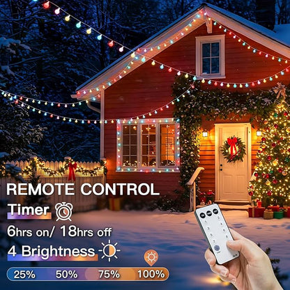 66ft Outdoor Edison String Lights, Weatherproof