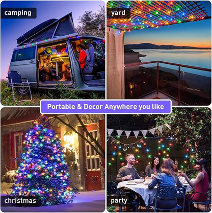 Christmas String Lights, 33ft 100 LED Waterproof Twinkle Lights