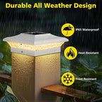 Solar Post Cap Lights, RGB Waterproof