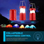4-Pack Metal Courtyard Solar Lanterns for Patio, Waterproof LED