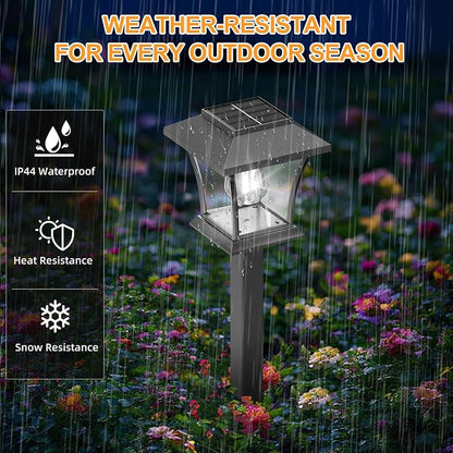 Sparkblaze 10 Pack Solar Pathway Lights Outdoor, LED Solar Yard Lights Dusk to Dawn Solar Garden Lights for Lawn, Walkway, Path & Landscape Lighting. (10, Cold White)