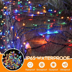 Christmas Backyard String Lights, 33ft 100 LED Waterproof