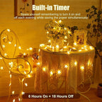 17ft Warm White String Lights for Backyard, Waterproof LED