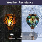 Butterfly Solar Hanging Lanterns, Metal Outdoor Decor