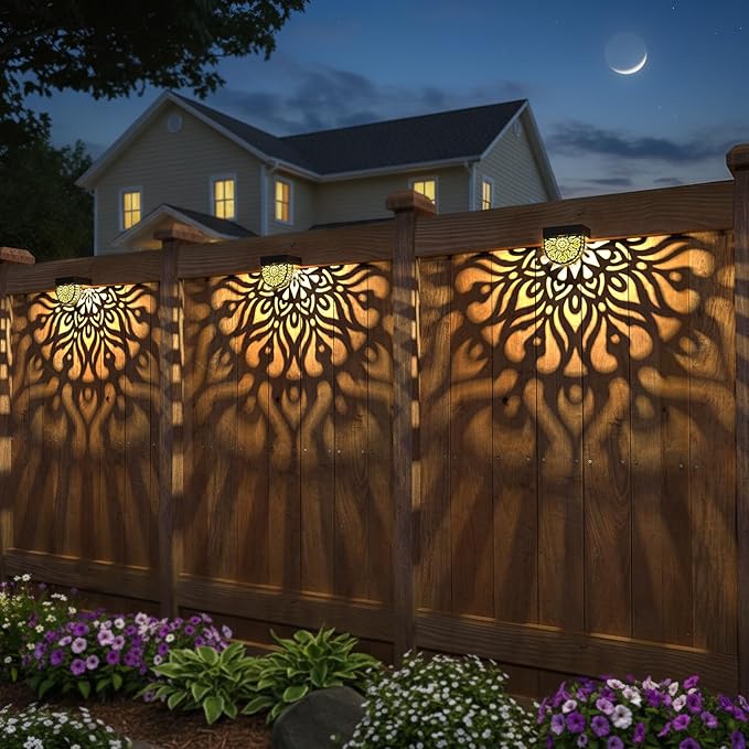 Solar Step Lights 6-Pack, Waterproof Wall