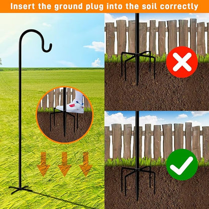 48" Shepherd's Hooks, Heavy-Duty Garden Stakes